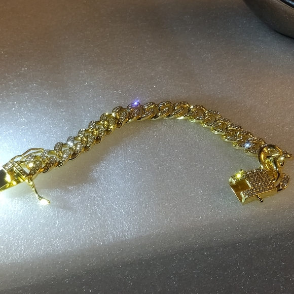 Iced out Men's bracelet with Top Notch cubic zirconia stones - Picture 5 of 5